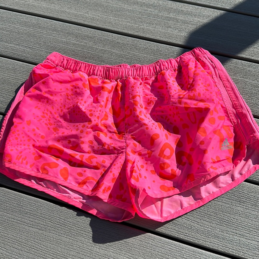 adidas Pink and Red Athletic Shorts